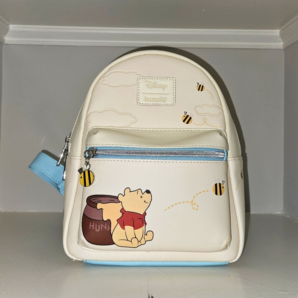 Loungefly Cream and Blue Winnie the Pooh Backpack